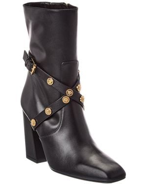 Versace Medusa Leather Boot - Black