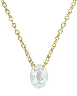 Rina Limor 0.80 Ct. Tw. Amethyst Solitaire Necklace - Metallic