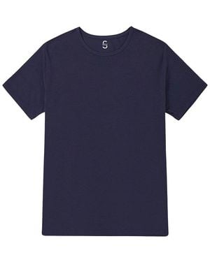 Silkcut Crewneck Shirt - Blue
