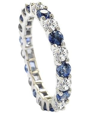 Suzy Levian Sterling 2 Ct. Tw. Sapphire With Diamond Accent - Blue