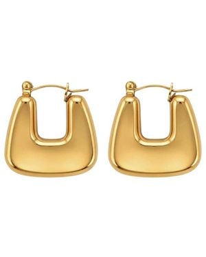 Jewels by Sunaina Alizeh 18K Plated Stainless Steel Hoop Earrings - Metallic