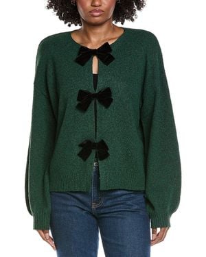 Cece Bow Closure Cardigan - Green