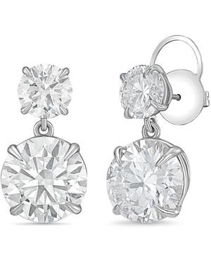 Diana M. Jewels Diana M. 14K 25.72 Ct. Tw. Lab-Grown Diamond Dangle Earrings - White