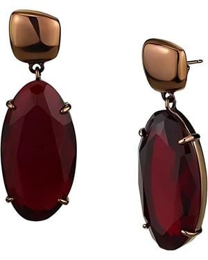 Alamode Jewelry Stainless Steel Earring - Red