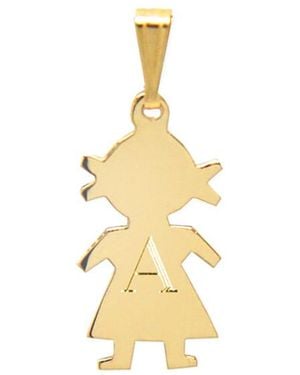 Jane Basch 14k Girl Initial Enhancer (a-z) - Metallic