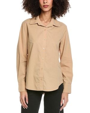 Bella Dahl Clean Wide Collar Shirt - Natural