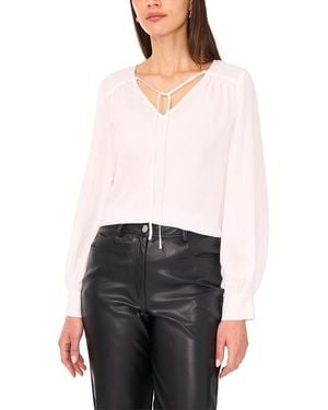 Vince Camuto V-Neck Blouse - White