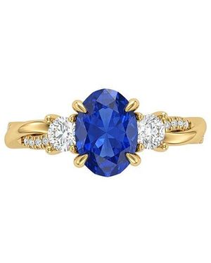 Lab Grown Diamonds 14K 2.50 Ct. Tw. Lab-Grown Diamond Engagement Ring - Blue