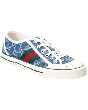 Gucci Gg Supreme Canvas Tennis Trainer - Blue