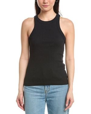 James Perse Cutaway Rib Tank - Black