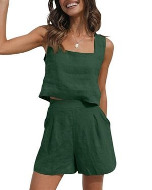 Amanda Royal Top & Short Set - Green