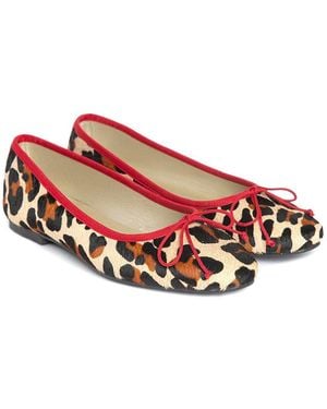 Menina Step Sandrine Leather Flat - Red
