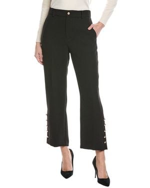 Cece Cropped Straight Leg Tailored Pant - Black