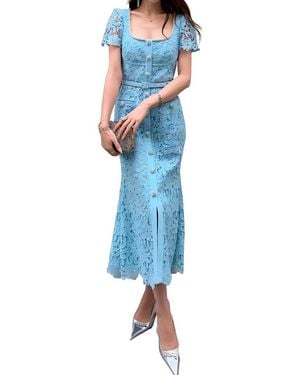 BRC By BURRYCO Short Sleeve Midi Dress - Blue