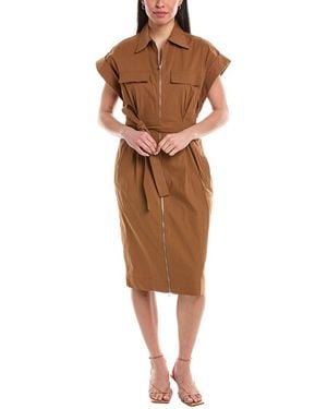 A.L.C. Thea Zip Front Shirtdress - Brown
