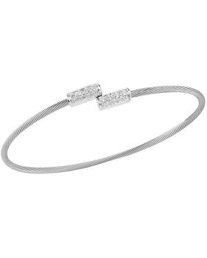 Reiss 14K 0.15 Ct. Tw. Diamond Wire Bracelet - White
