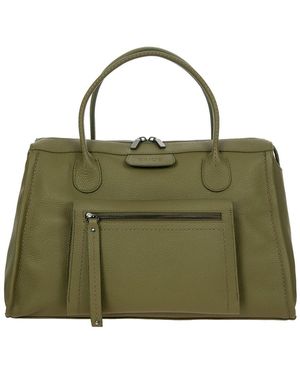 Bric's Gondola Ibisco Large Leather Handbag - Green