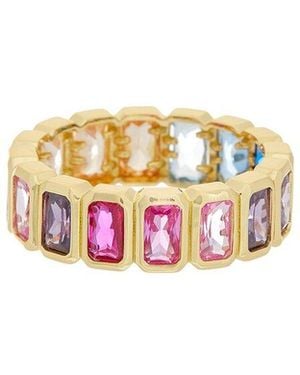 Juvell 18K Plated Multi Colour Topaz Ring - White