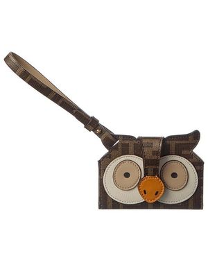 Fendi Best Friends Forever Ff & Leather Card Case - Metallic