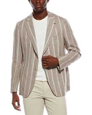 Isaia Capri Linen & Wool-Blend Sport Jacket - Natural
