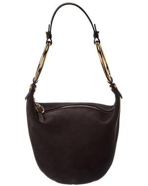 Chloé Bracelet Small Suede & Leather Hobo Bag - Black