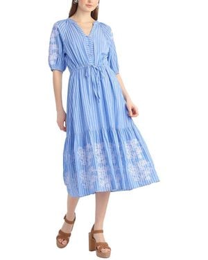 Draper James Martina Midi Dress With - Blue