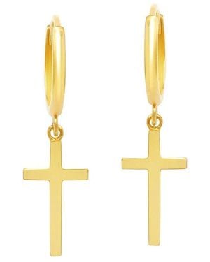 MaxColor 10K Hoop Earrings - Metallic