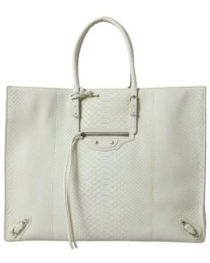 Balenciaga Python Tote - Natural