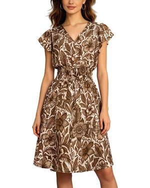 BRC By BURRYCO Short Sleeve Mini Dress - Brown