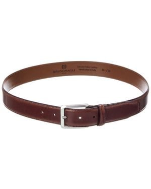 Bruno Magli Dante Leather Belt - Brown