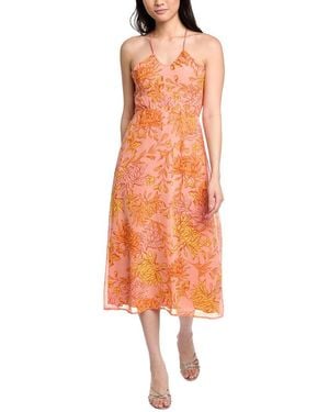 Lost + Wander Peony Delight Midi Dress - Orange