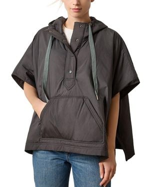 Lilla P Oversized Fit Hooded Poncho - Black