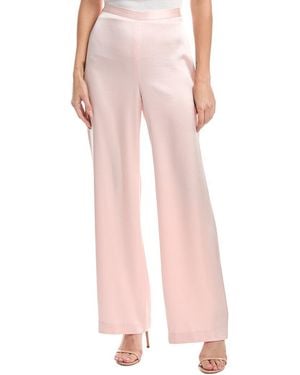 St. John Liquid Satin Elastic Waist Pull-on Pant - Pink