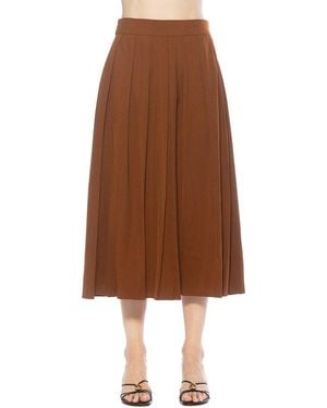 Alexia Admor Oren A-Line Skirt - Brown