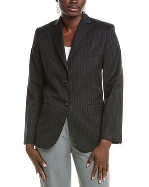 Officine Generale Officine Generale Charlene Pinstripe Wool Blazer - Black