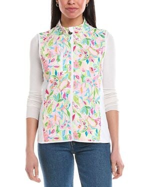 Stella Parker Full Zip Colourblock Vest - White