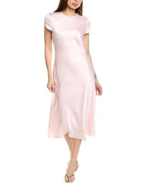 Toccin Luciana Bias Silky Satin Slip Dress - Pink