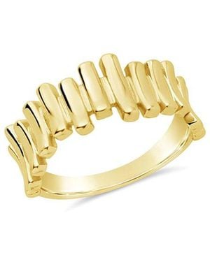 Sterling Forever Joss Staggered Band Ring - Metallic