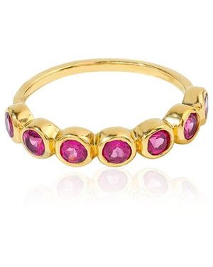 TIRAMISU 14K Over 1.03 Ct. Tw. Rhodolite Garnet Ring - White