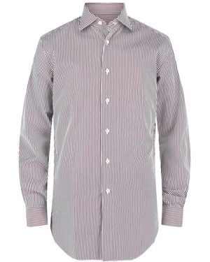 Brioni Striped Button-Up Shirt - Purple