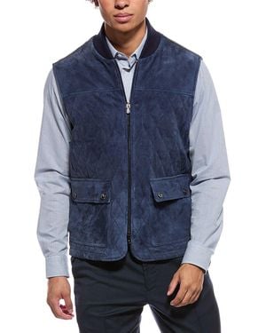 Isaia Suede Vest - Blue