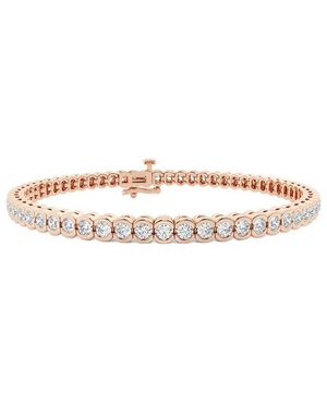 Lab Grown Diamonds 14K Rose 4.00 Ct. Tw. Lab Grown Diamond Bracelet - White