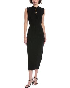 Lela Rose Midi Sweaterdress - Black