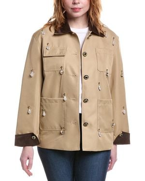 NVLT Embellished Utility Jacket - Natural