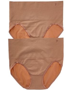 Yummie 2Pk Ultralight Seamless Shaping Brief - Brown