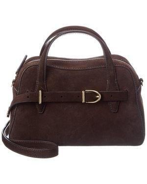 Madewell Soft Grain Suede Belted Satchel - Brown