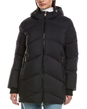 Scotch & Soda Fallon Boxy Inverted Chevron Quilted Coat - Black