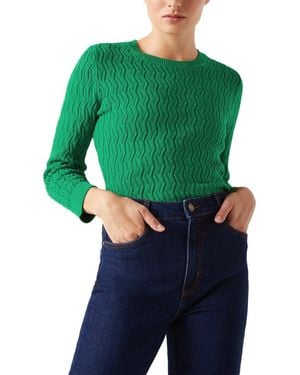 LK Bennett Keaton Knitted Top - Green