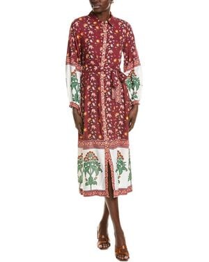 Garrie B Button-Down Midi Dress - Red