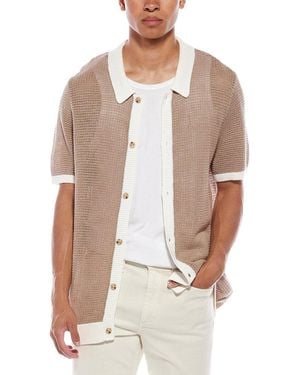 Onia Linen Button-Up Sweater - Natural